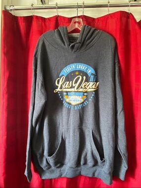 Charcoal Gray Las Vegas Graphic Hoodie